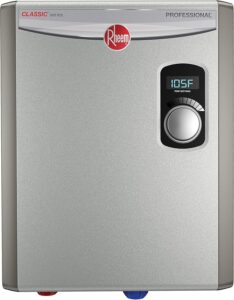 1. Rheem 18kW 240V Electric Tankless Water Heater