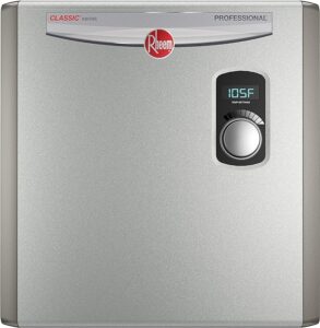 2. Rheem RTEX-24 24kW 240V Electric Tankless Water Heater